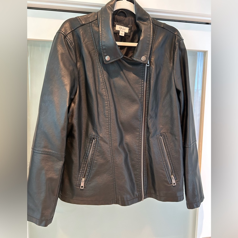 Faux leather jacket